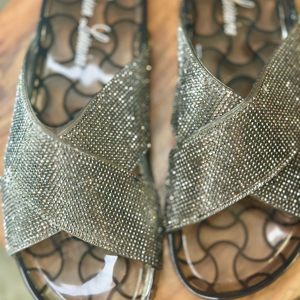 Lauren Lorraine Sparkling Silver Sandals - Picture 2 of 3